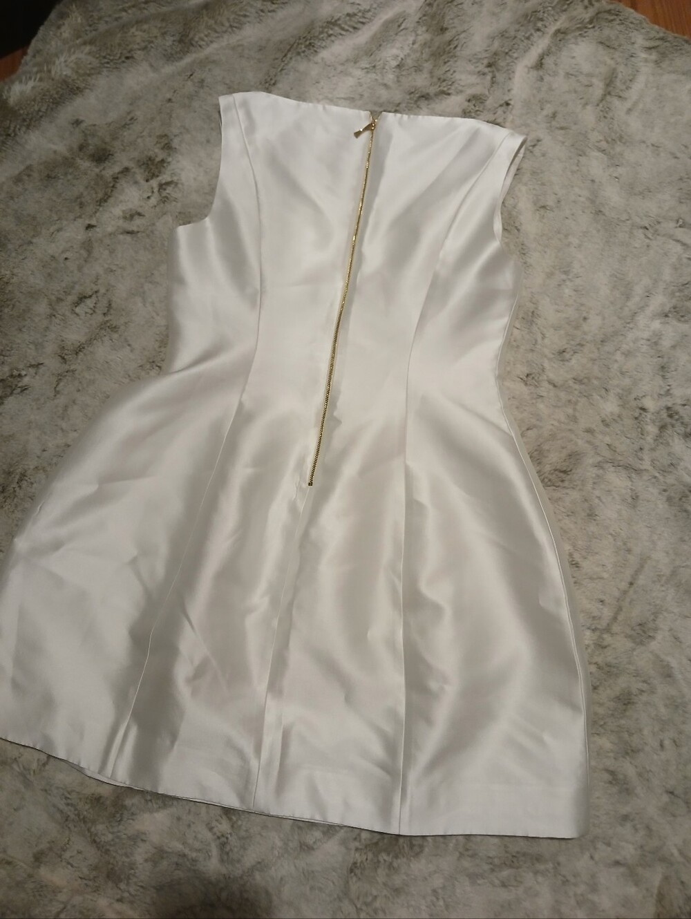 kate spade Ivory Satin V-Neck Mini Dress - Picture 4 of 4